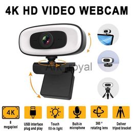 Webcams Webcam Mini 4K USB Computer 2K Webcam Full HD 1080P Web For Work With Microphone Tripod For PC Laptops Live Streaming Camera J230720