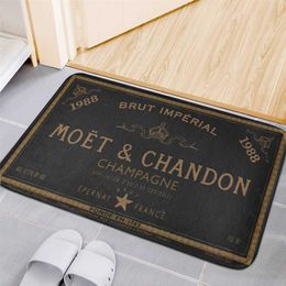 Moet&Chandon Doormat Entrance Kitchen And Bathroom Champagne Floor Mat Non-slip Odourless Durable Multi-size mydp23 210727239K