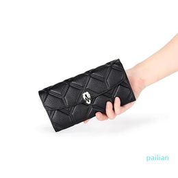 Evening Bags Leather Ladies Long Wallet Cute Mobile Phone Clutch Bag Female Holder Large Capacity Temperament