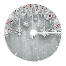 Christmas Decorations Silver Snowflake Tree Skirt Mat Xmas Round Carpet Ornament Happy Year Holiday Home Party Decoration Supplies