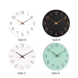 Wall Clocks Circle Digital Clock Decoration Silent For Home Bedroom Housewarming