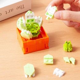 Blocks Mini Succulent Building Block DIY Small Particles Puzzle Plant Flower Pot Home Decoration Educational Toy Children Birthday Gift