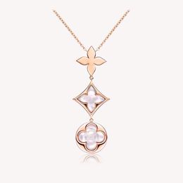 luxury White Fritillaria Necklace Jewellery Necklace Brand Circle Letter for Womens Fashion Brands Jewellery Pendants Necklaces Valentine's Day172
