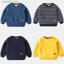 Hoodies Sweatshirts Cotton Warm Boys Hoodies Stipped Knitted Cardigan Sweater Children Kids Sweatershirts Pullovers Tops Age 2-7 Years T230720