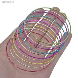 10pcsSet Fashionable Iron Alloy Metal multicolor Wire Bracelet Charm Bracelet female Accessory Lady Jewellery findings women Gift L230704