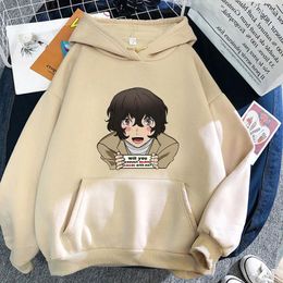 Men's Hoodies Anime Bungo Stray Dogs Cool Dazai Osamu Graphic Pullover Sweatshirt Fashion Funny Female Hooded Long Sleeve Streetwear