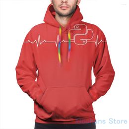 Men's Hoodies Mens Sweatshirt For Women Funny I'm A Programmer I Have Python Heartbeat Print Casual Hoodie Streatwear