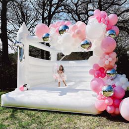 outdoor activities white gorgeous Inflatable Wedding Bouncer outdoor Bounce House Jumping Bouncy Castle for kids birthday party256a