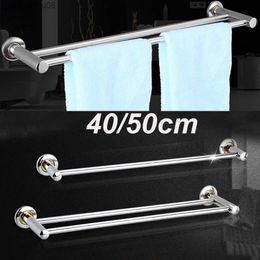 40/50cm Organizer Toilet Wall Mount Bracket Towel Rack Storage Shelf Clothes Holder Bathroom Bar L230704