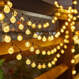 Strings LED Solar Bubble Bulb Lamp String Outdoor Waterproof Garden Festival Decorative