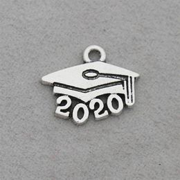 HAEQIS Fashion Alloy 2018 2019 2020 2021 2022 Trencher Cap Charms Graduation School Gift Charms 14 18mm AAC12451979