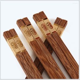 Chopsticks High Grade Natural Wood Healthy Chinese Reusable Sushi Stick Gift Tableware 2 Pair Eco-Friendly