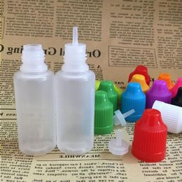 15ml E-juice E-liquid 05OZ Empty Oil Bottle Plastic Dropper Bottles With Childproof Cap Long Thin Tip Xdkps