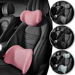 Seat Cushions Luxury Car Seat Memory Foam Neck Head Pillow Lumbar Back Support Neck Protection Headrest Lumbar Pillow Car Interior Universal x0720