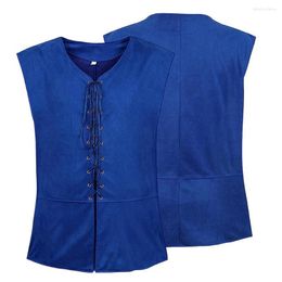Men's Vests Sleeveless Waistcoat Steampunk Party Outfit Stylish Vintage Lace-up Vest Renaissance Gothic