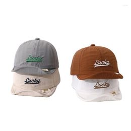 Ball Caps Doit Quick Drying Child Baseball Cap Boy Girl Lucky Letters Soft Brim Summer Baby Kids Snapback Hat Sun For 1 To 4 Years