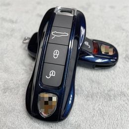 For Porsche 718 macan cayenne 911 panamera car key cover midnight blue2539