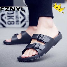 Sandals FZNYL Men Sandals 2022 Summer Beach Outdoor Casual Shoes Male Black Indoor Slippers Flip Flops Footwear Big Size 46 Sandalias L230720