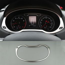 Car Styling Auto Speedometer Decoration Frame Stainless Steel Odometer Cover Trim For Audi Q3 2013-2017 Interior Accessories274I