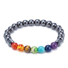 Beaded 8Mm Natural Black Stone Bead Strands Charm Healing Nce Bracelets For Women Men Party Club Yoga Jewellery Drop Delivery Dhbc3