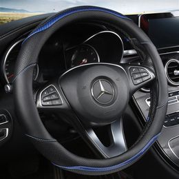 15 Inch Luxury Car Steering Wheel Cover breathable non-slip grip wear-resistant Cars Leather Seat Cushions Auto Accessories258i