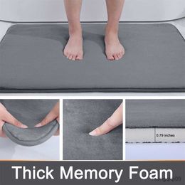 Carpets Memory Foam Bath Mat Anti-Slip Bathroom Carpet Soft Foot Pad Decoration Floor Rug Shower Room Doormat Absorbent Bathtub Rugs R230720