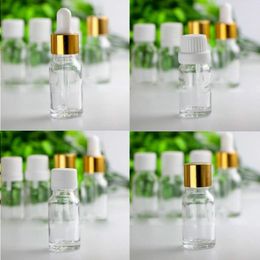 Popular Selling 10ml Clear Glass Dropper Bottles with Pipette Cap Tamper Cap Screw Cap Empty 10 ml Esssentail Oil Bottles Liquid Vials Cfrl