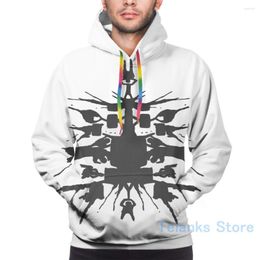 Men's Hoodies Mens Sweatshirt For Women Funny Racing Rorschach Print Casual Hoodie Streatwear