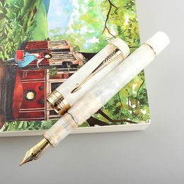 Gift Fountain Pens Jinhao 100 Centennial Resin Fountain Pen White with Jinhao EF/F/M/Bent Nib Converter Writing Business Office Gift Ink Pen 230720