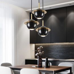 Pendant Lamps Modern LED Lights Restaurant Marble Design Lamp Loft Hanging Home Indoor Lighting Kitchen Accessory