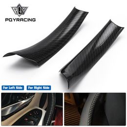 Right & Left Side Carbon Fiber Texture Door Pull Handle Covers Interior Door Handle Protective Cover For BMW X5 X6 E70 E71 E72 PQY270S