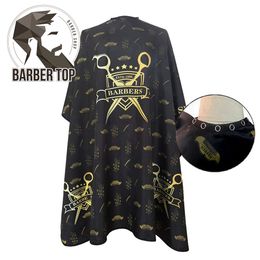Cutting Cape Barber Fashion Pattern Haircut Snap Neckline Hairdressing Apron Waterproof Hairdresser Gown Antistatic Hairstyling Capes 230719