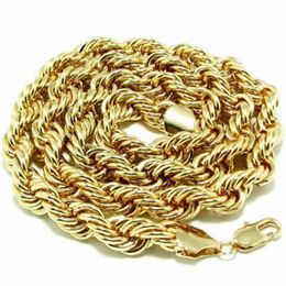 18K Gold chain necklace Metal 10mm thick 90cm long chain necklace3033