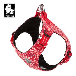 Dog Collars Leashes Truelove Pet Harness Floral Doggy Vest Type Walking Chain Small Medium Puppy Cat Printed Cotton TLH1912 230720