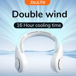 Other Home Garden JISULIFE Portable Neck Fan USB Rechargeable Bladeless FAN MINI Electric Ventilador Silent Neckband Wearable Cooling for Sports 230719