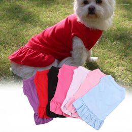 Dog Apparel Beautiful Pet Dress Soft Skirt Adorable Sweat Absorption T-shirt