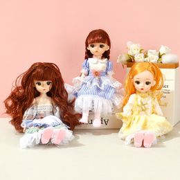 Dolls Fashion Girls BJD Doll Baby 13 Joint Movable Toys Girl Dress Up Toy With Beautiful Clothes Child Birthday Gift 230719