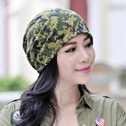 Berets Muslim Baotou Cap Fashion Hedging Dual-use Four Seasons Unisex Camouflage Bag Neck Sports Outdoor Leisure Street Hat