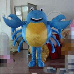 2018 High quality Adult Cute BRAND Cartoon New Professional Hollawoon Blue Crab Mascot Costume Fancy Dress146H