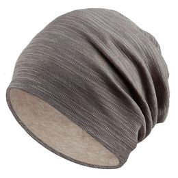 Winter Hats for Women Beanies Cotton Blended Hip Hop Caps Slouch Warm Hat Festival Unisex Turban Cap Solid Colour Bonnet Hats K03303s