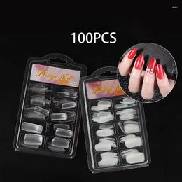 False Nails 100PCS Natural Or Transparent Color French Nail Tips Artificial Fake Art Acrylic Manicure Tools