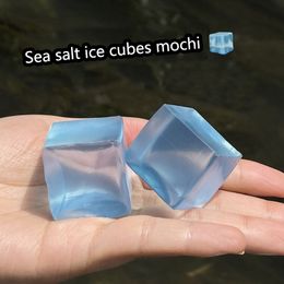 NEW Fidget Toys Soft Sea Salt Ice Cube Mini Squishy Toy Mochi Ice Block Stress Ball Kawaii Transparent Cube Cat Paw Stress Relief Squeeze Toys 2263