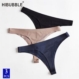 3pcs Lot Ice Silk Thong Sexy Panties Seamless Thongs Women Underwear Panties for Girls Ladies Panty G String Tangas Underpants247l