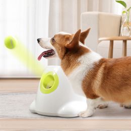 Dog Toys Chews Dog Pet Toys Tennis Launcher Automatic Throwing Machine Pet Ball Throw Device 369m Section Emission with 3 Balls Dog Training 230719