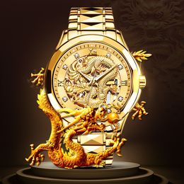 Designer Watch mens Golden Dragon Watch 41mm automatic watch womens movement watches Large dial waterproof multi-functional sports Watches tank with box 8840