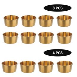 Herb Spice Tools 4/8/10Pcs Set Stainless Steel Dipping Sauce Cup Seasoning Serving Tray Soy Vinegar Dishes Kitchen Tableware Condiment Container 230720