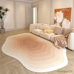 Carpets Modern Luxury Living Room Decoration Carpet Fluffy Soft Study Cloakroom Rug Irregular Creamy Bedroom Bedside Bay Window Carpets R230720