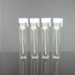 2000pcs/lot Mini Clear Glass Perfume Bottles 1ml 2ml Small Sample Vials Empty Fragrance Test Tube Trial Bottle Via Free DHL Shipping Iotri