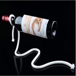 Floating Rope Wine Bottle Stand Magic Rack Bottle Holder Bar Tool3458
