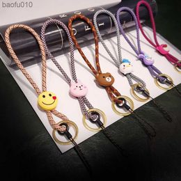 Cartoon keychain sling Mobile phone Straps ornaments Mobile phone accessories Anti-lost lanyard shipping free L230619